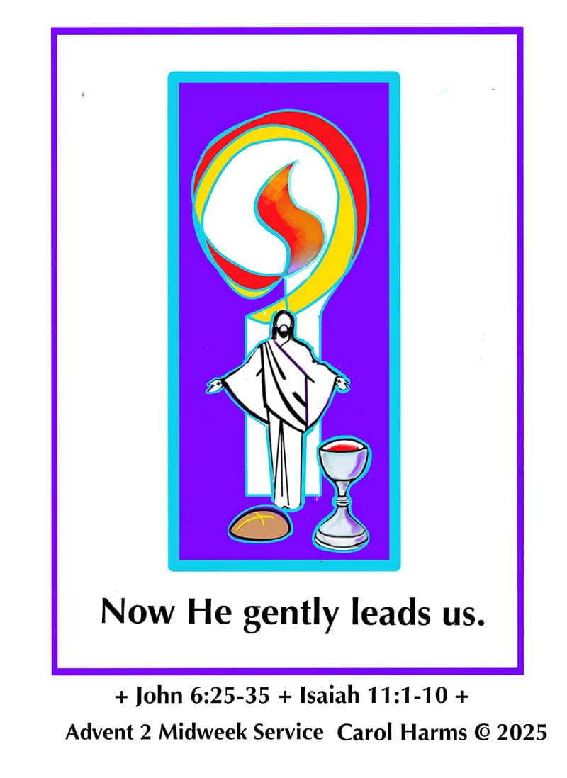 Peace With Christ Lutheran Church sermon image for the sermon titled "Now He Gently Leads Us"